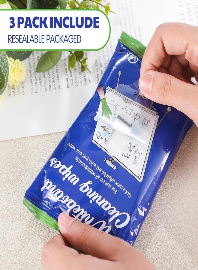 Heigble 60 Counts Whiteboard Wet Wipes Dry Erase Board Cleaning Non-toxic Whiteboard Wipes Resealable Convenient Dry for Home Classroom School Office - Image 4